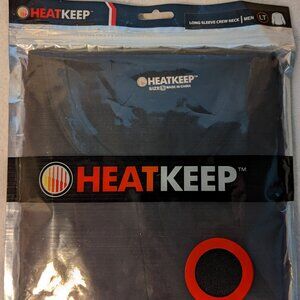 HeatKeep Men's Midweight Base Layer Long Sleeve Shirt - Black - Size LT
